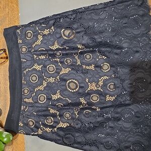 Love & Lemons Lace Skirt BLACK